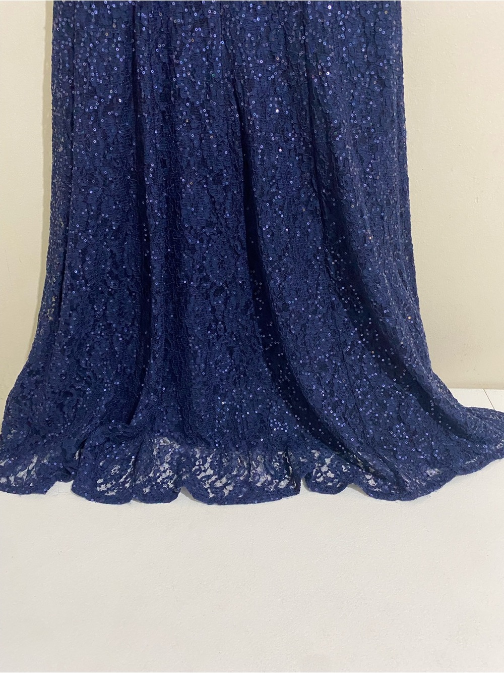 Ignite Women’s Cocktail Sparkling Navy Lace Formal Dress Size 12 - Picture 7 of 12